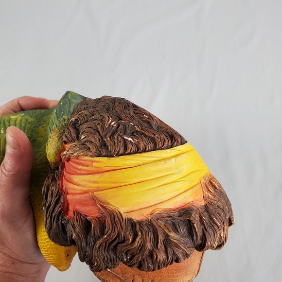 Bossons Chalkware Head Buccaneer Pirate with Parrot Vintage Wall Plaque 1964 - Picture 9 of 9